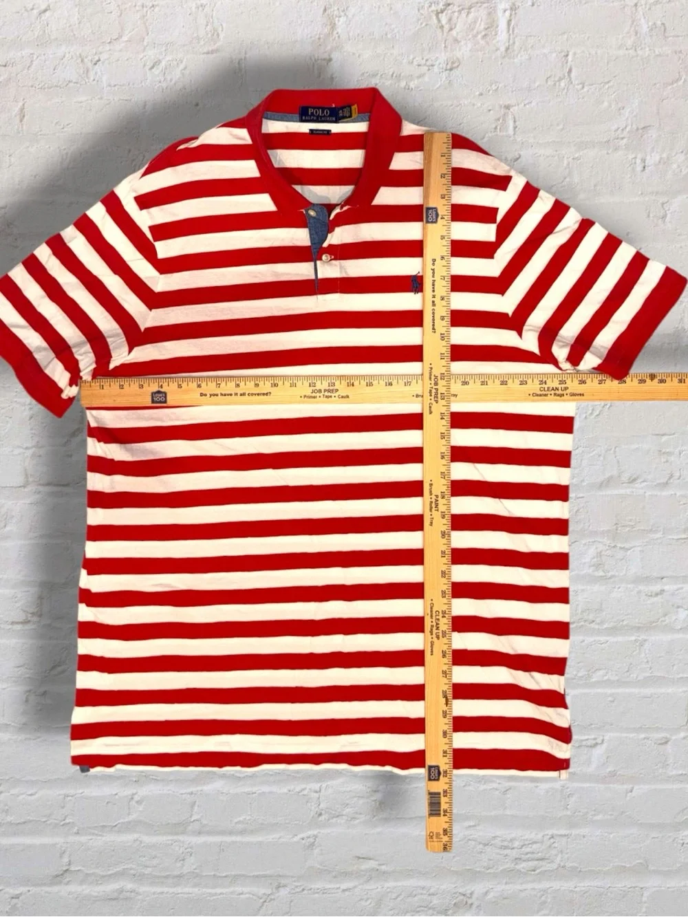 Polo Ralph Lauren Classic Fit Striped Polo Shirt XXL Red White Blue Cotton